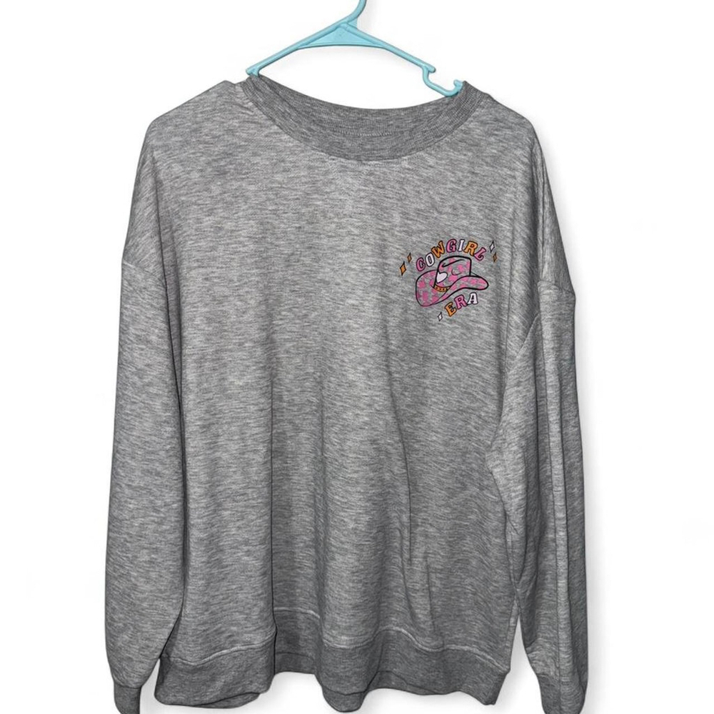 Grey cowboy sweatshirt size 2Xl #indie #sweatshirt #y2k #western #love